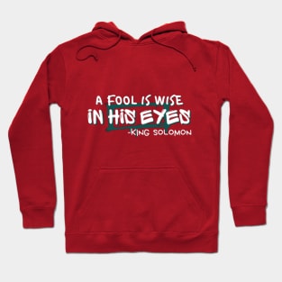 A fool is wise in his eyes Hoodie